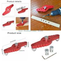 57QF Vertical Pocket Jig Hole Woodworking Doweling Jig Set Centering Drill Guide Hole Positioner Locator Set