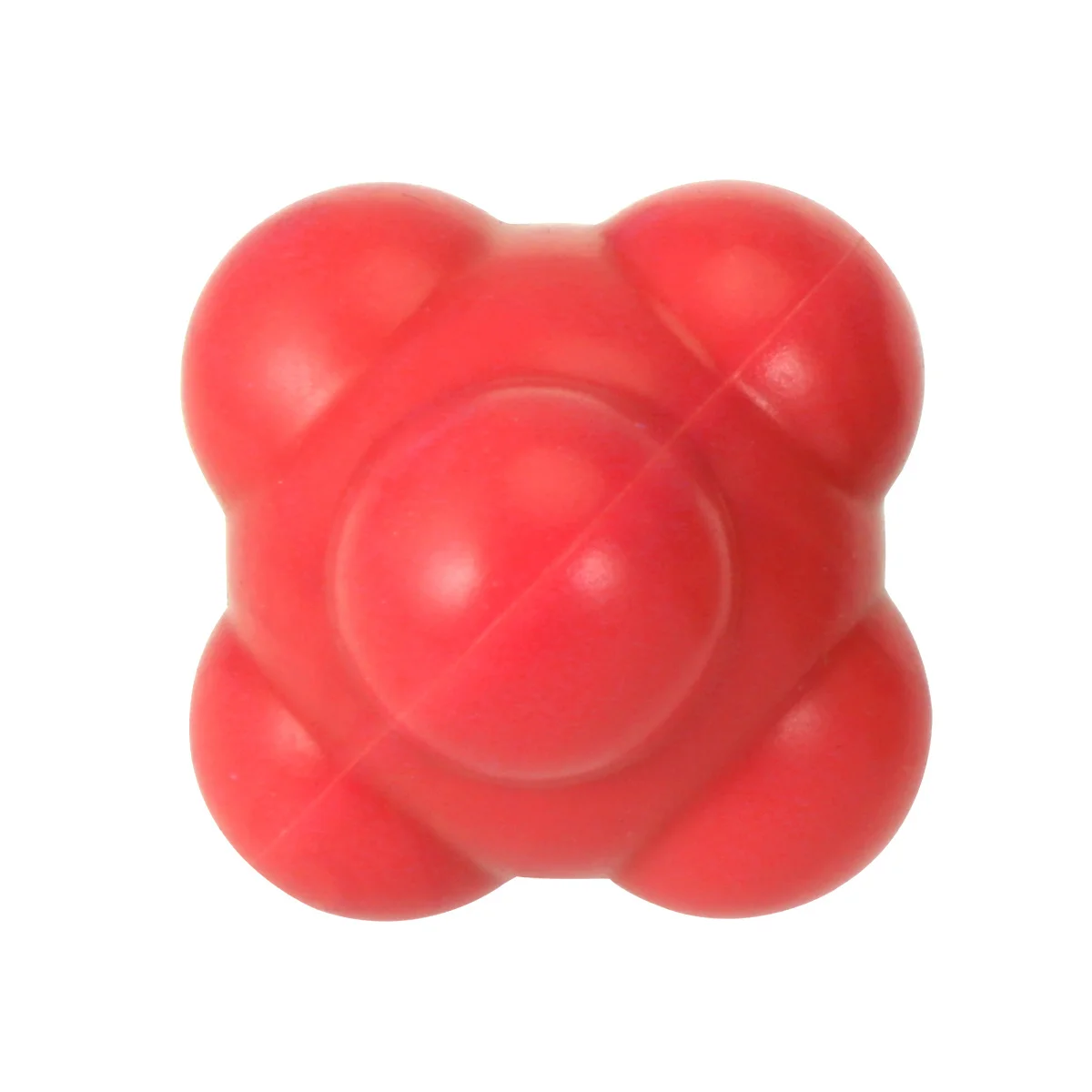 

58Mm Red Silicone Reaction Ball for Agility Training Hand Eye Coordination Drill Medium Difficulty Bounce Ball for Multi Sport
