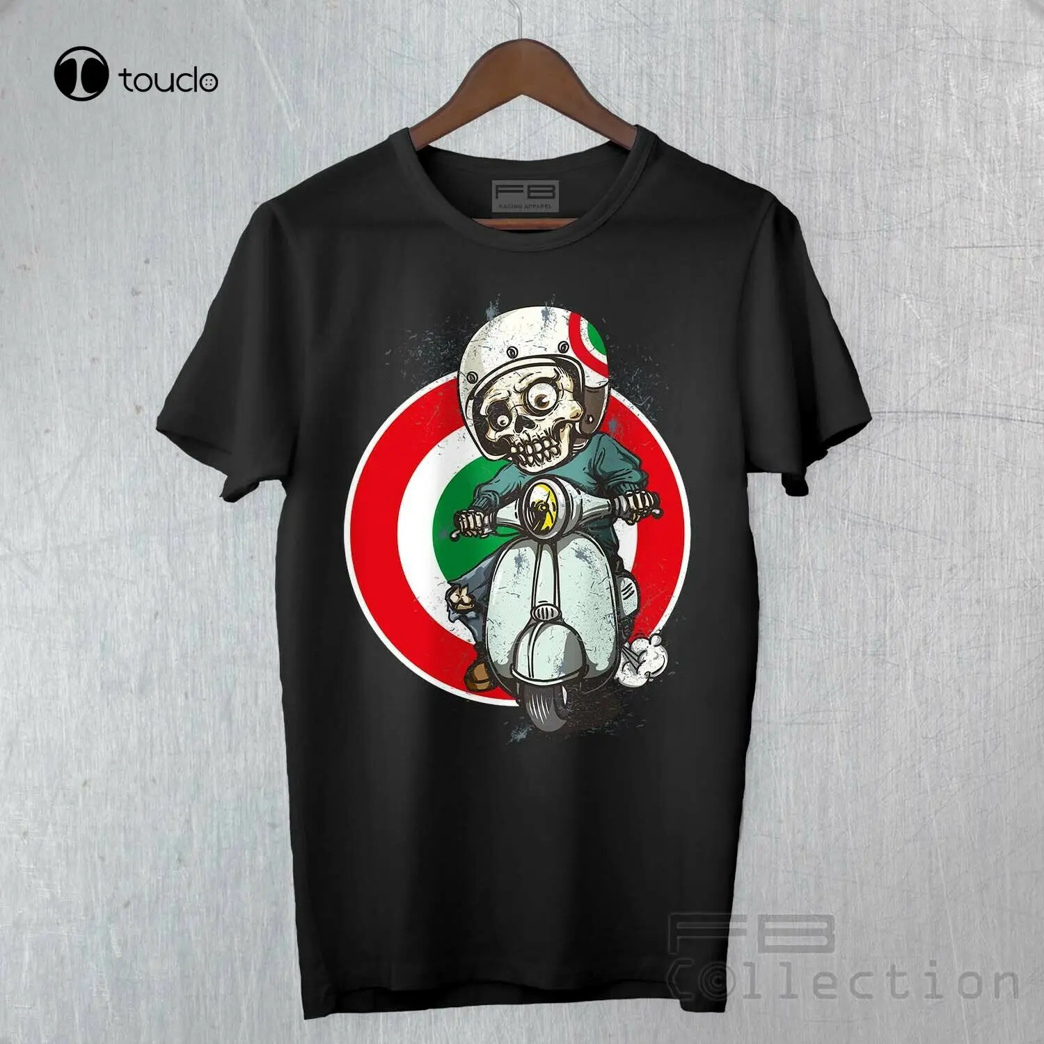 T Shirt Uomo Vespa Piaggio Px 125 Skull Teschio Muerte Cool Moda Travel Fb Tee Unisex Fashion Tshirt Summer Women Shirts Xs-5Xl