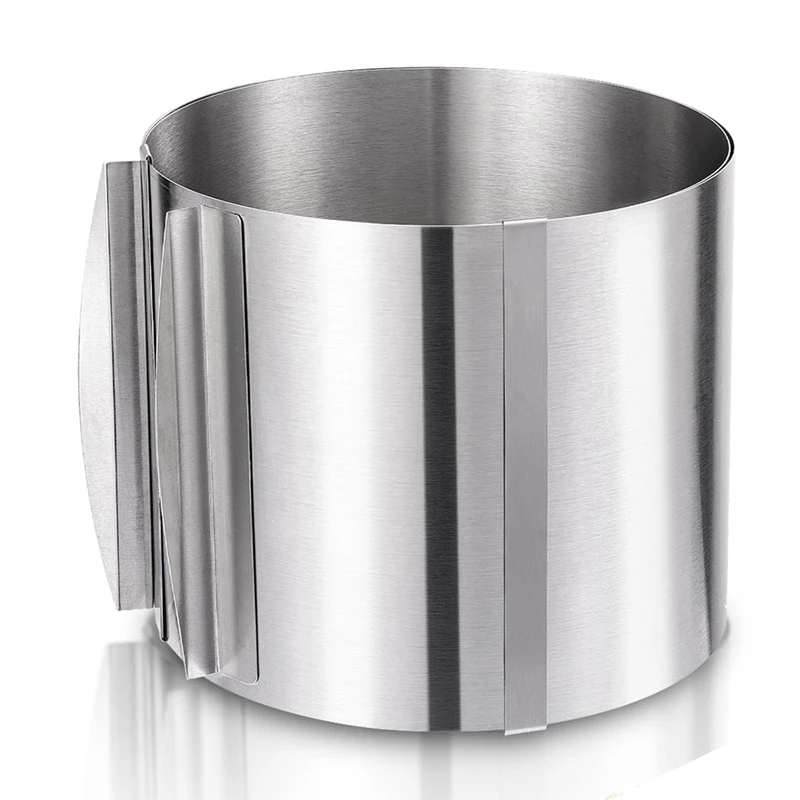 Adjustable Stainless Steel Cake Ring 6 To 12 Inches, 6 Inch High Stainless Steel Baking Rings, Round Cake Molds