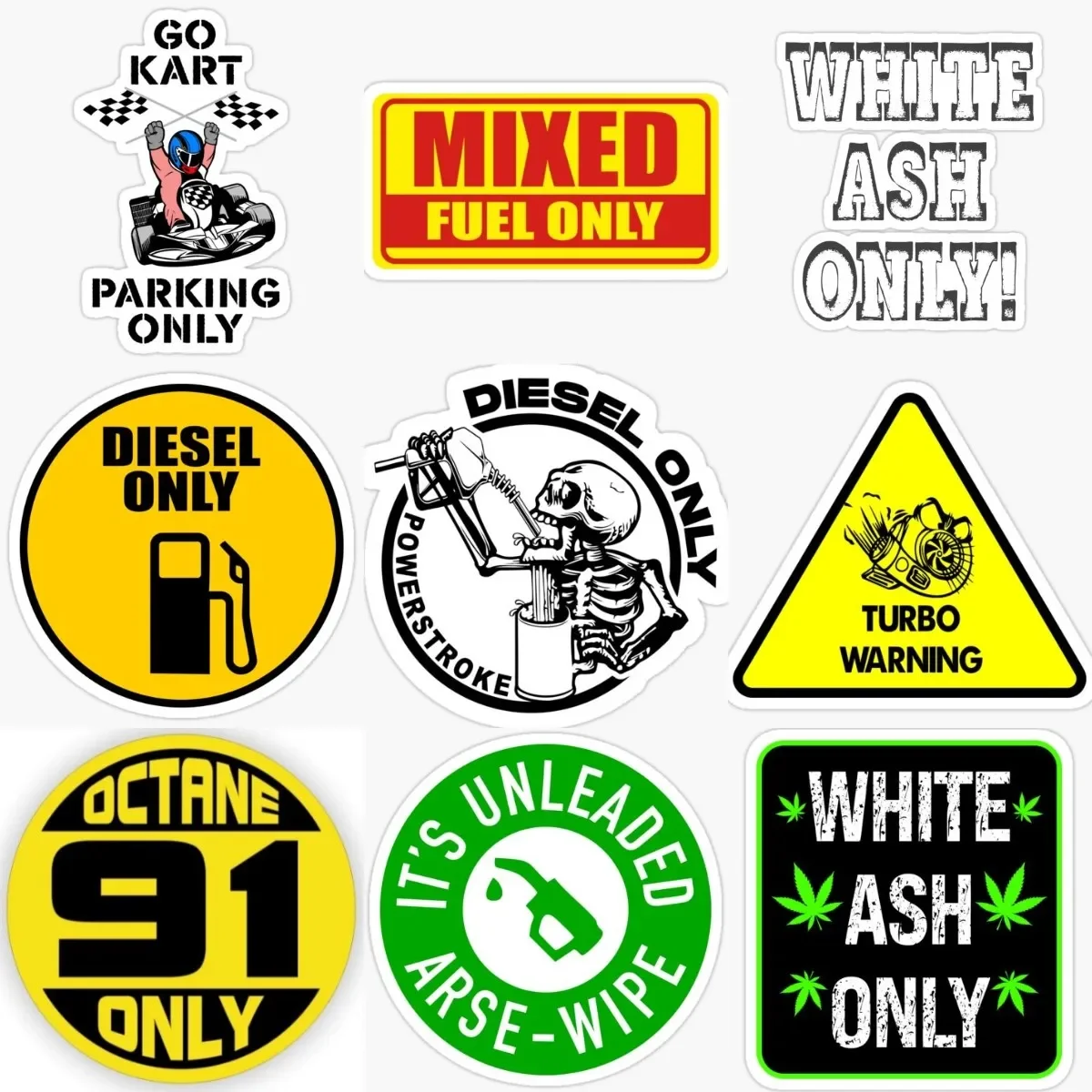 

Creative Diesel Fuel Only Warning PVC Stickers Accessories for Decorate Car Van Motorcycle Off-road Camper Bumper Decad