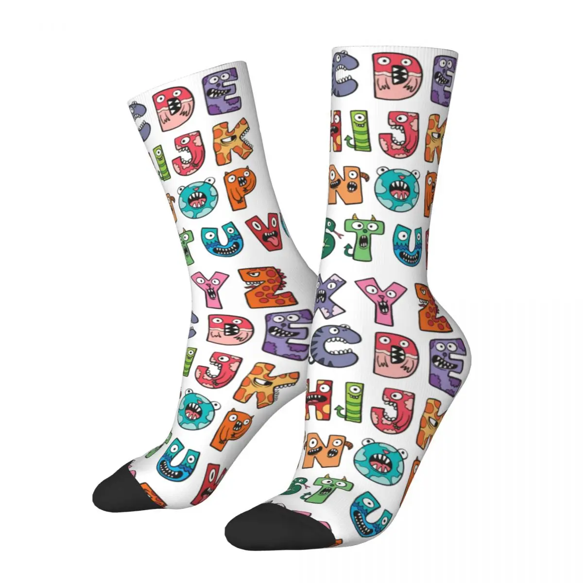 Alphabet Lore Cats Letter Game Crew Socks Accessories All Season Comfortable Long Socks Non-slip Best Gift Idea for Women Men