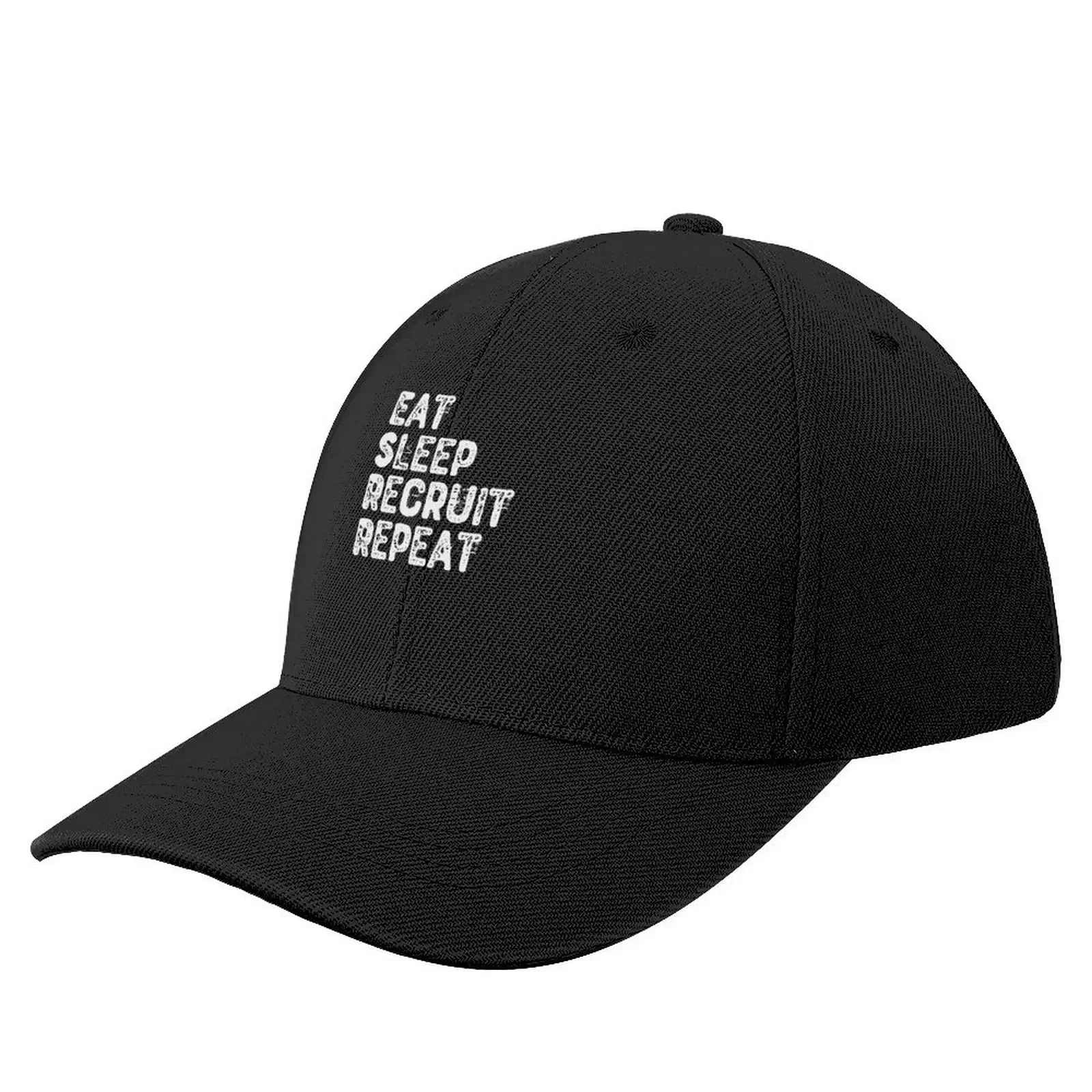 

Eat Sleep Recruit Repeat Baseball Cap Christmas Hat New In The Hat Anime Mountaineering For Man Women's