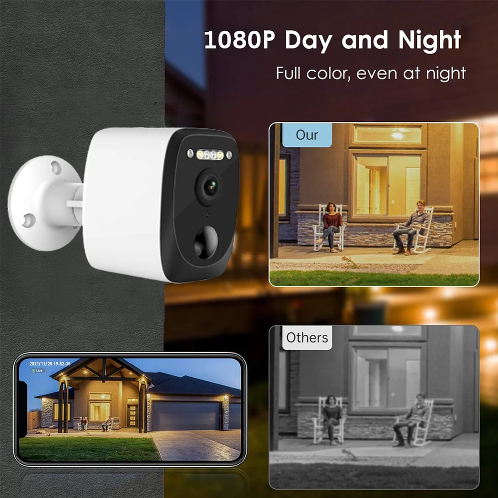 Facealink  2MP Outdoor   Wireless Full HD 1080P Security Camera  IP66  With PIR Human Body Detection 5200mAh With Solar Panel