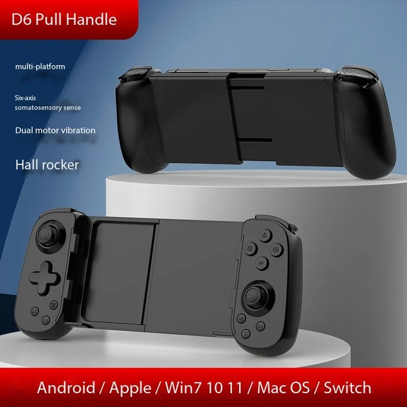 D6 Wireless Gamepad Stretching Extendable Gaming Controller Bluetooth Handle Pad for PC/Android/Apple/Win7 10 11/Mac OS/Switch