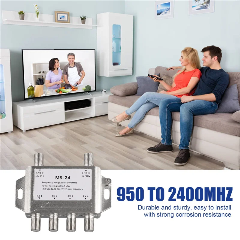 BTLIFE-2X 2 في 4 خارج Diseqc 4X2 التبديل إشارة الأقمار الصناعية Multiswitch LNB الجهد المحدد 950-24000Mhz لاستقبال التلفزيون