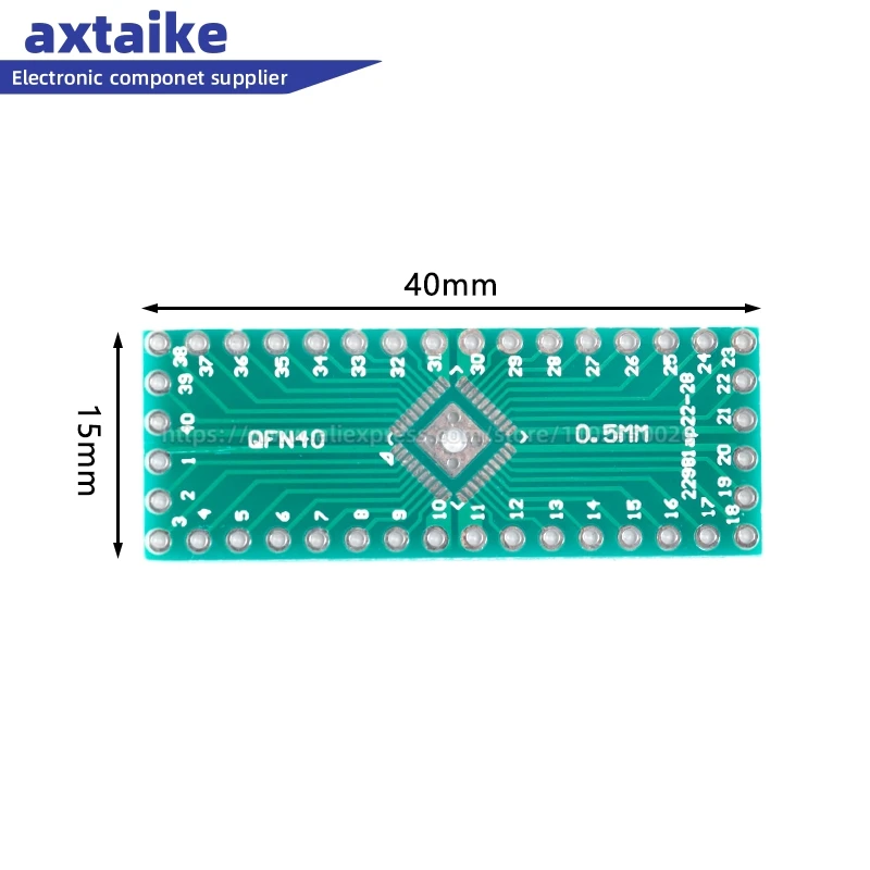 10PCS QFN32 QFN40 to DIP Transfer Board DIP Pin Board Pitch IC Adapter plate Conversion board 0.5MM QFN-32 QFN-40 QFN