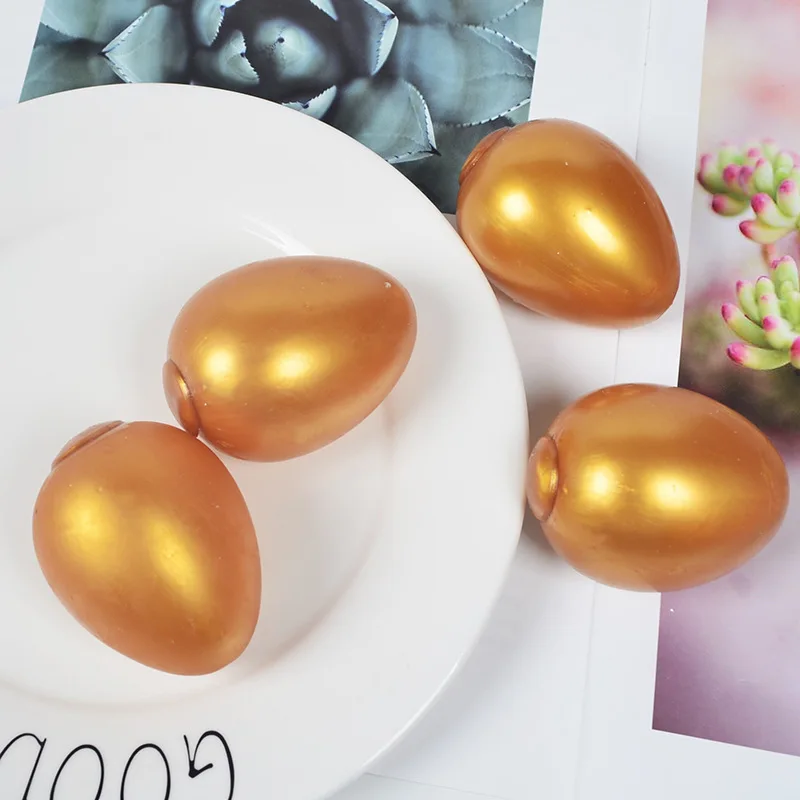 ไข่จําลองไข่สีทองเคล็ดลับหนุ่ม Peop ของเล่นเพื่อการศึกษาตลก DecompressionVent ไข่บีบ Ball ของขวัญ SquishyStresd Reliever