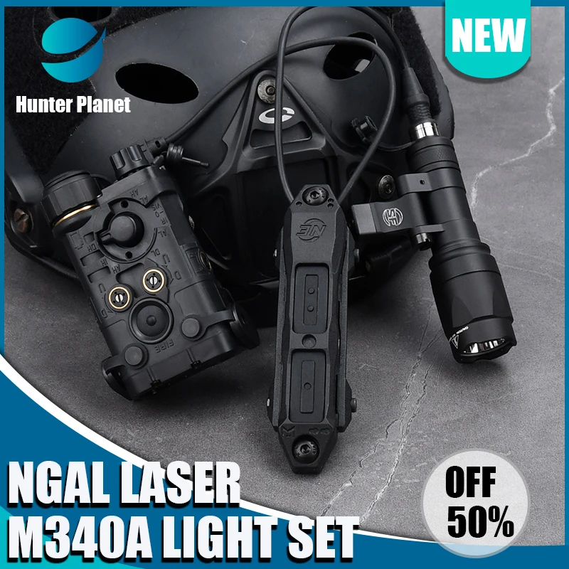 WADSN Tactical NGAL Red Green Blue Indicator Surefir M340A M640C Hunting Scout Light With AXON Dual Control Switch Fit 20MM Rail