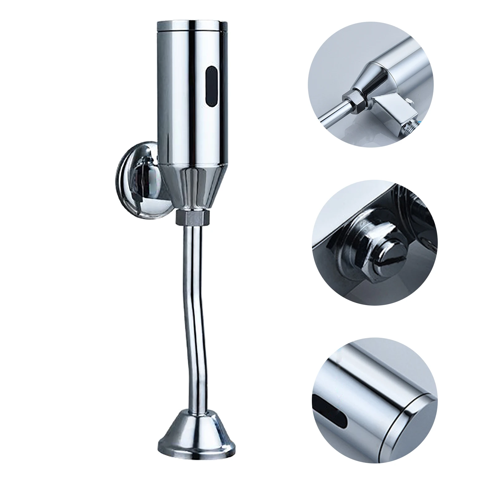 Wall Mounted Brass Flush Valve, Intelligent Automatic Sensor, Touchless Urinal Valve, Bathroom Toilet