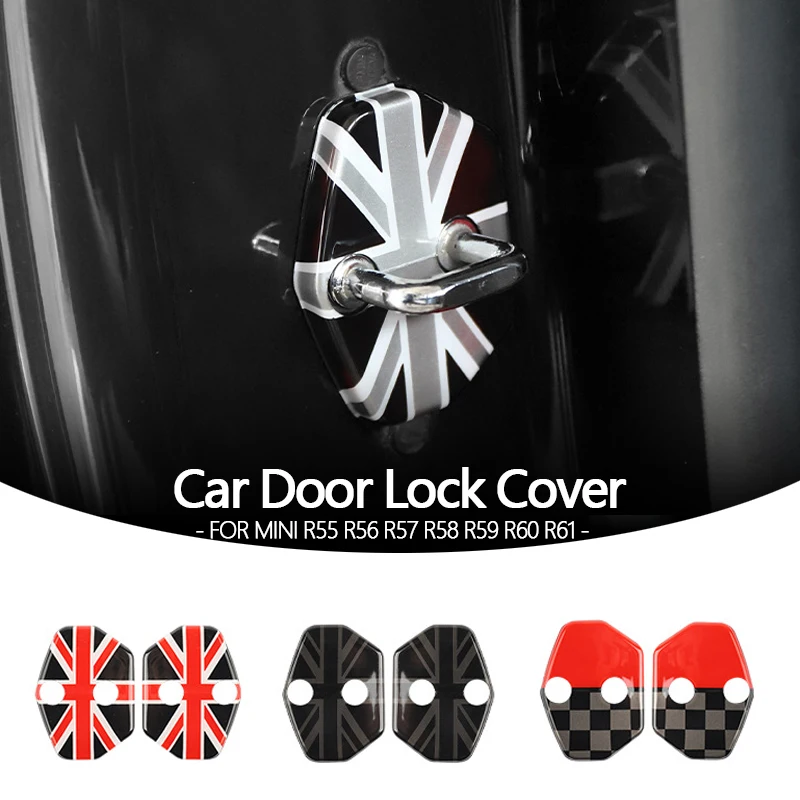 

2PCS Car Door Lock Cover For Mini Cooper R55 R56 R57 R58 R59 R60 R61 Door Lock Buckle Anti Rust Shell 2007-2016 Accessories