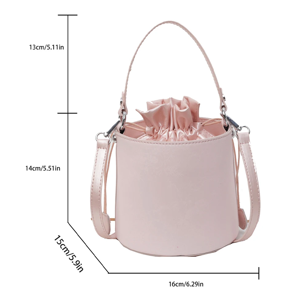 High quality PU material, gradual classic color, fashion casual trend, bucket bag can be crossbody can be a single shoulder