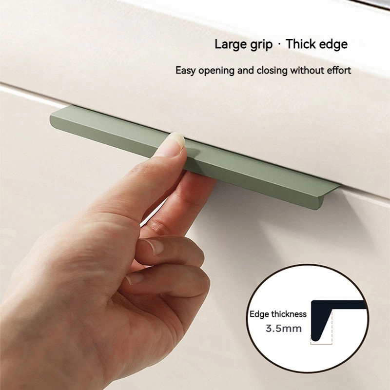 Modern Minimalist Long Door Handles, Drawers, Wardrobes, Hidden Handles, Non Perforated Cabinets, Black Edge Sealing Handles