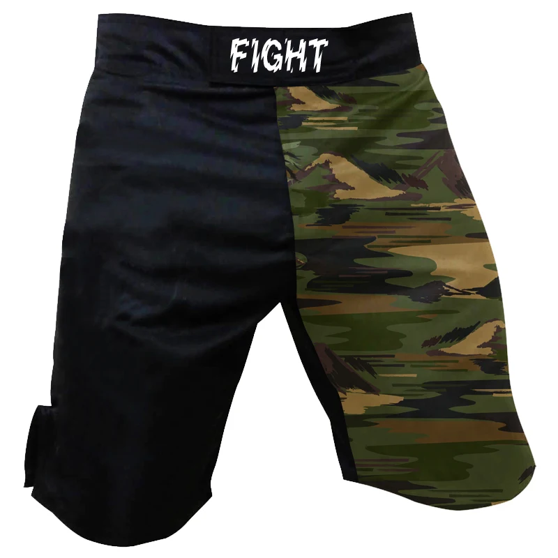 Męskie Warrior Art zapasy spodenki spodenki bokserskie Camo walki MMA szorty BJJ No Gi