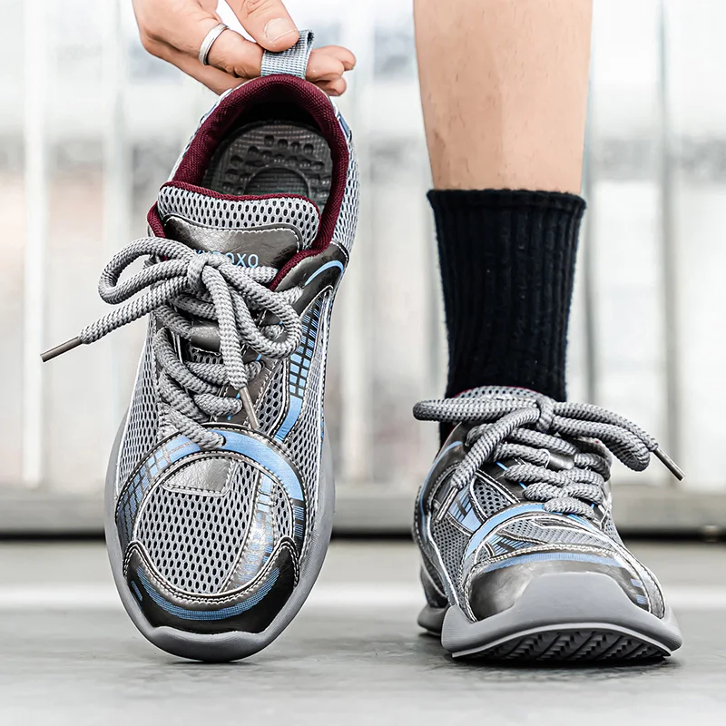 أحذية Fipatbu الرياضية الكاجوال للرجال، شبكة جديدة قابلة للتنفس، جزء سفلي ناعم، عصري وبسيط، مقاوم للاهتراء، ومتعدد الاستخدامات، وجزء سفلي سميك #6