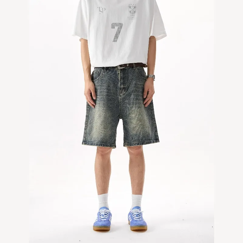 

2026 New Summer Shorts Jeans Men Baggy Denim Pants Y2K Stretch Fashion Vintage Men's Jeans Slim Straight Male Casual Jort Jeans