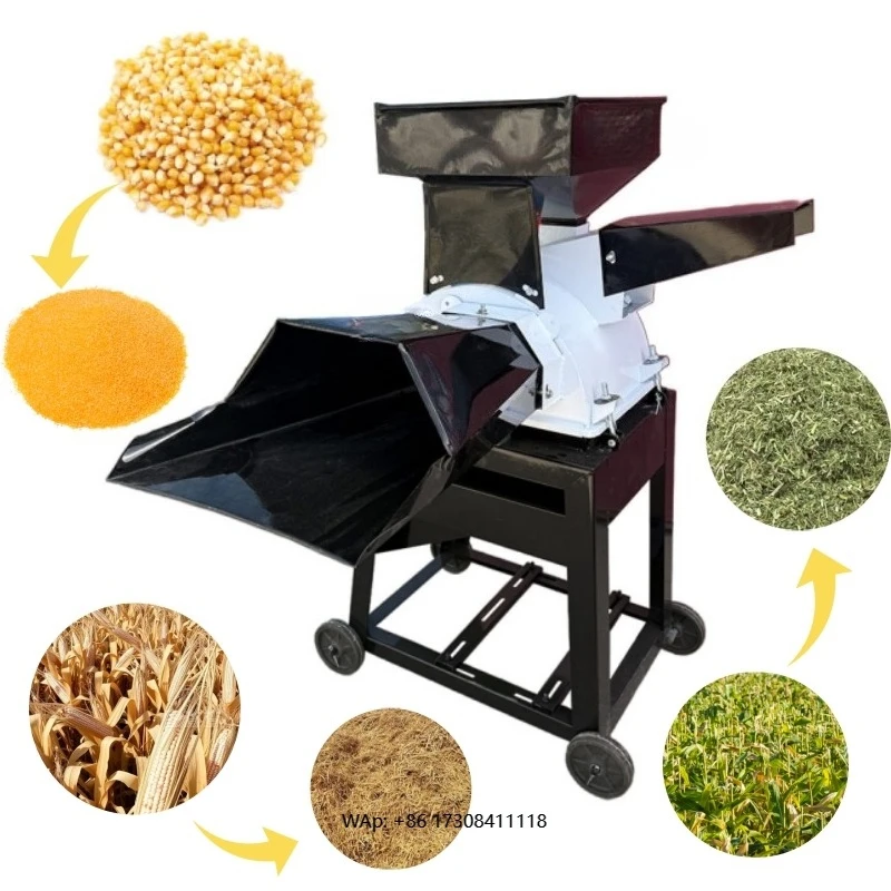 

Multifunctional corn mill, husking machine, animal feed straw cutter and corn grinder, livestock grass cutter