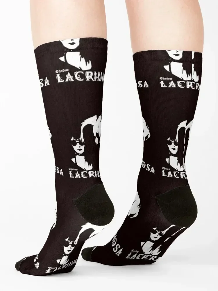 Calcetines Lacrimosa con liga brillante, calcetines estéticos para mujer y hombre