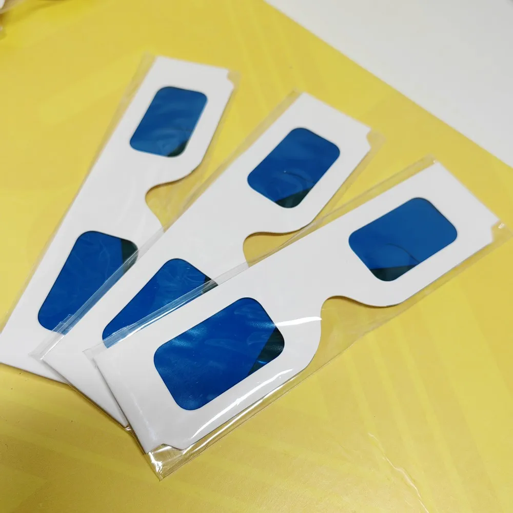 50 teile/los Wiederverwendbare Weiß Papier 3d Gläser Papier Rahmen Rot/Rot Rot/blau Objektiv 3d Decoder Gläser für Förderung – Detail 9