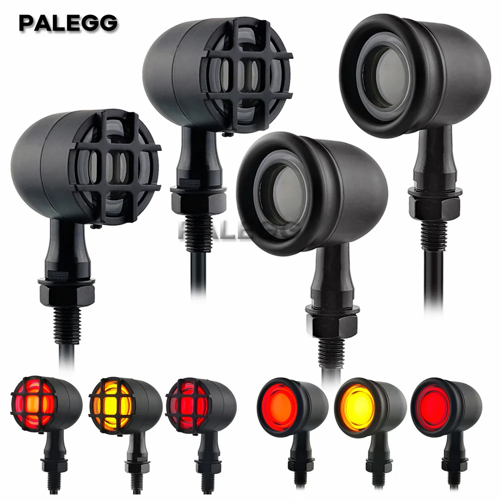 2pcs Motorcycle Bullet Turn Signals LED Front Rear Lights 40 LEDs Running Turn Brake Light for  Harley Dyna Chopper Bobber