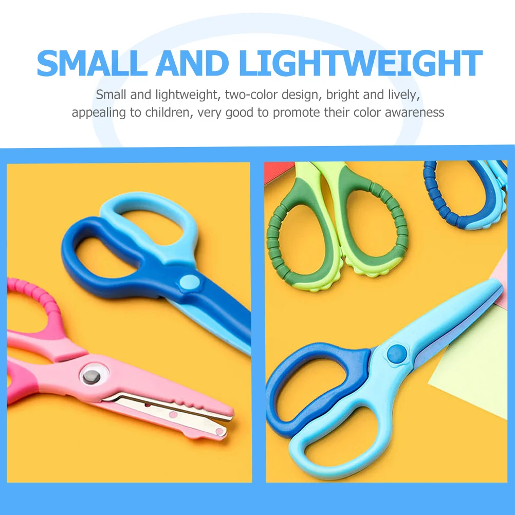 2Pcs Safe Scissors Lightweight Ergonomic Design for Home Office DIY Paper Cutting Kids Home Accessories