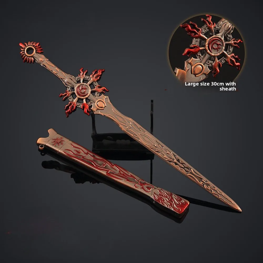 30 CM Chiński Starożytny Miecz Koło Czasu Miecz Metalowe Rzemiosło Modele Broni Kolekcjonerskie Ozdoby na Biurko Kreatywne Prezenty dla Chłopca Zabawka