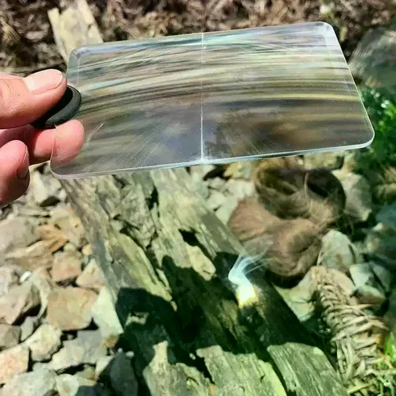 Magnifying Glass Card Outdoor Solar Lgniter Fresnel Solar Concentrator Picnic Lgnition Tools Survival Multitools