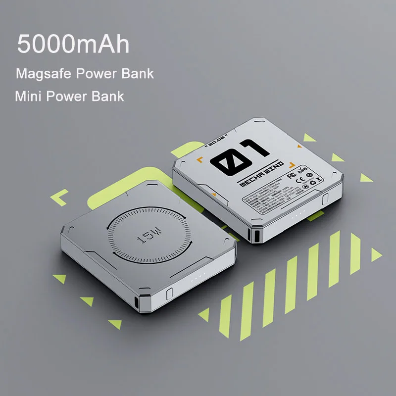 

Mini Power Bank 5000mAh PD20W 15W Magnetic Wireless Charger Powerbank Fast Charging Portable Charger for iPhone 15 14 13 Xiaomi