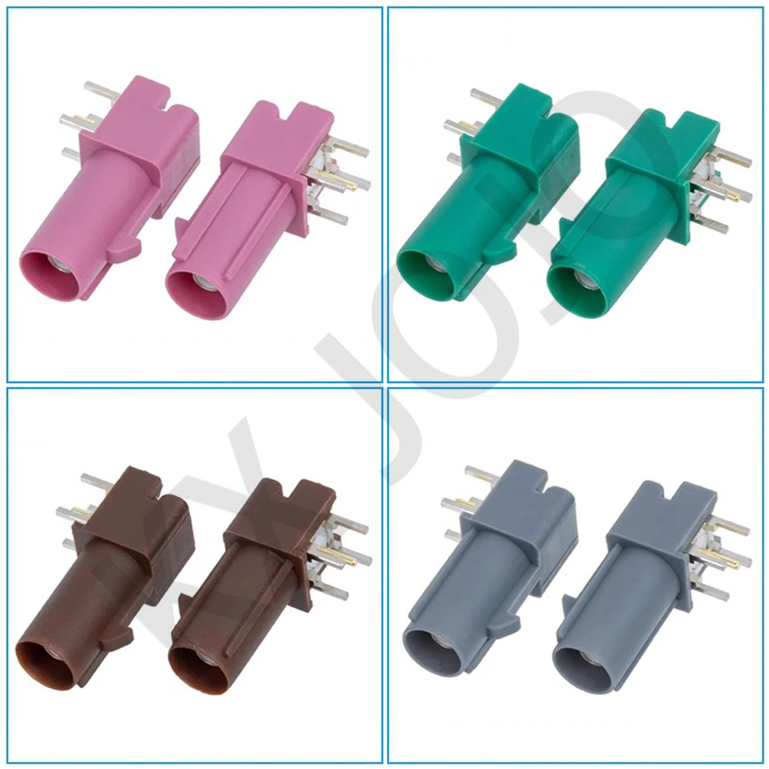 FAKRA Male Connector PCB Mount Edge Plug Right Angle 90° Solder 1pcs Adapter Connector