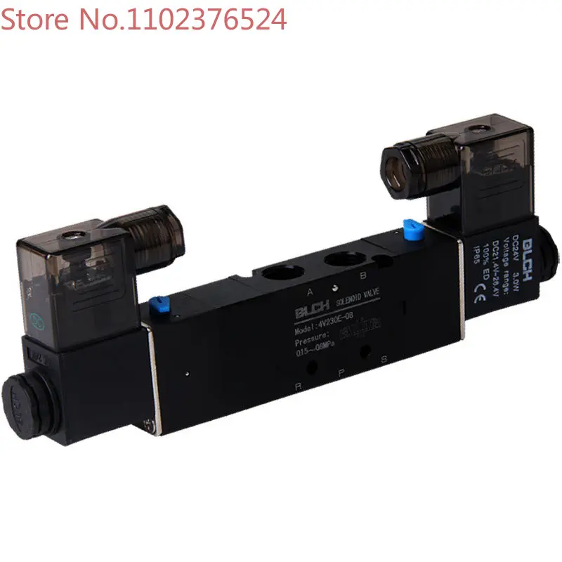 BLCH Bailing pneumatic solenoid valve 4V230E-08/06 three position five way double ended coil pneumatic 330/430C