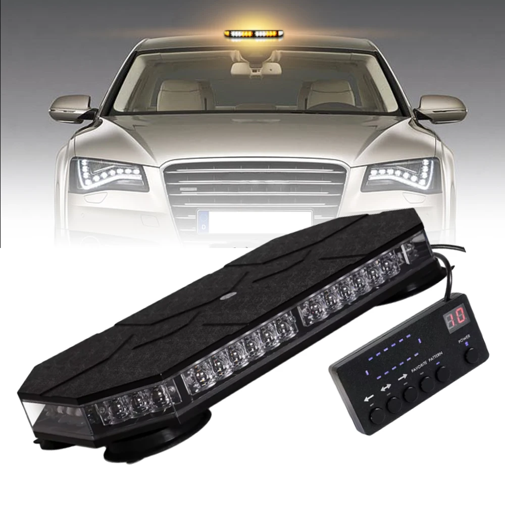 12-24V 42LED  Strobe Warning Lights Car Roof Top  Emergency Safety Warning Flashing Light Magnetic Mount  for Trucks