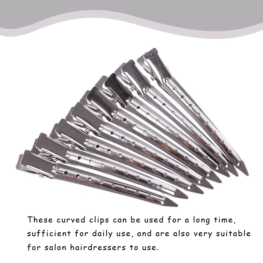 10 Stück Haarspangen, Make-up-Haarnadeln mit Löchern, Haarverlängerungsabschnitt, Schnappverschluss, Perückenklemmen, 9,0 cm