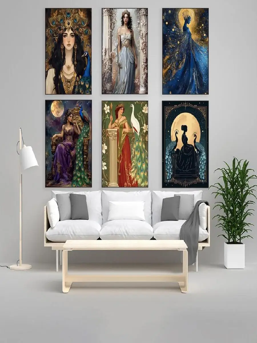 هيرا طباعة آلهة الزواج اليونانية الأساطير مستوحاة جدار ديكور الإلهية المؤنث ملصق فني #2