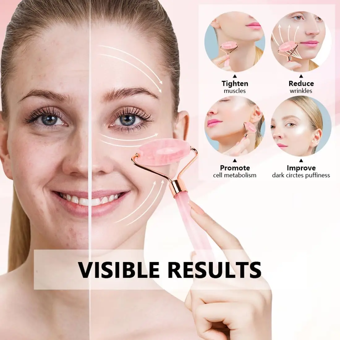 Gua sha raspador placa e rolo rosto pescoço spa massagem para cuidados com a pele rotina relaxamento muscular levantamento contorno salão de beleza