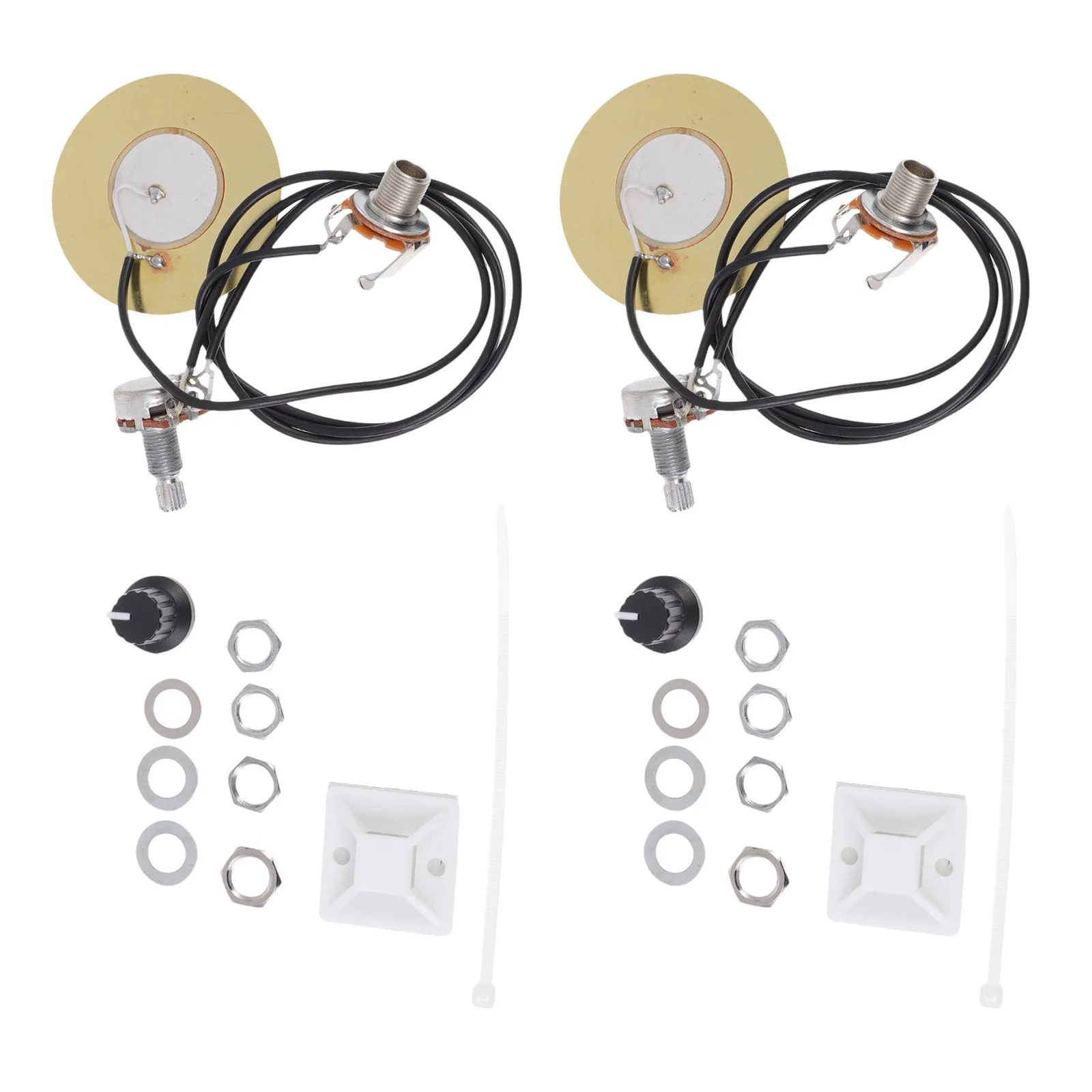 2Set Professional Acoustic Pickup Kit Piezo Transducer Guitar Pickup Acoustic Electric Transducer Sound Hole Free Installation view 2
