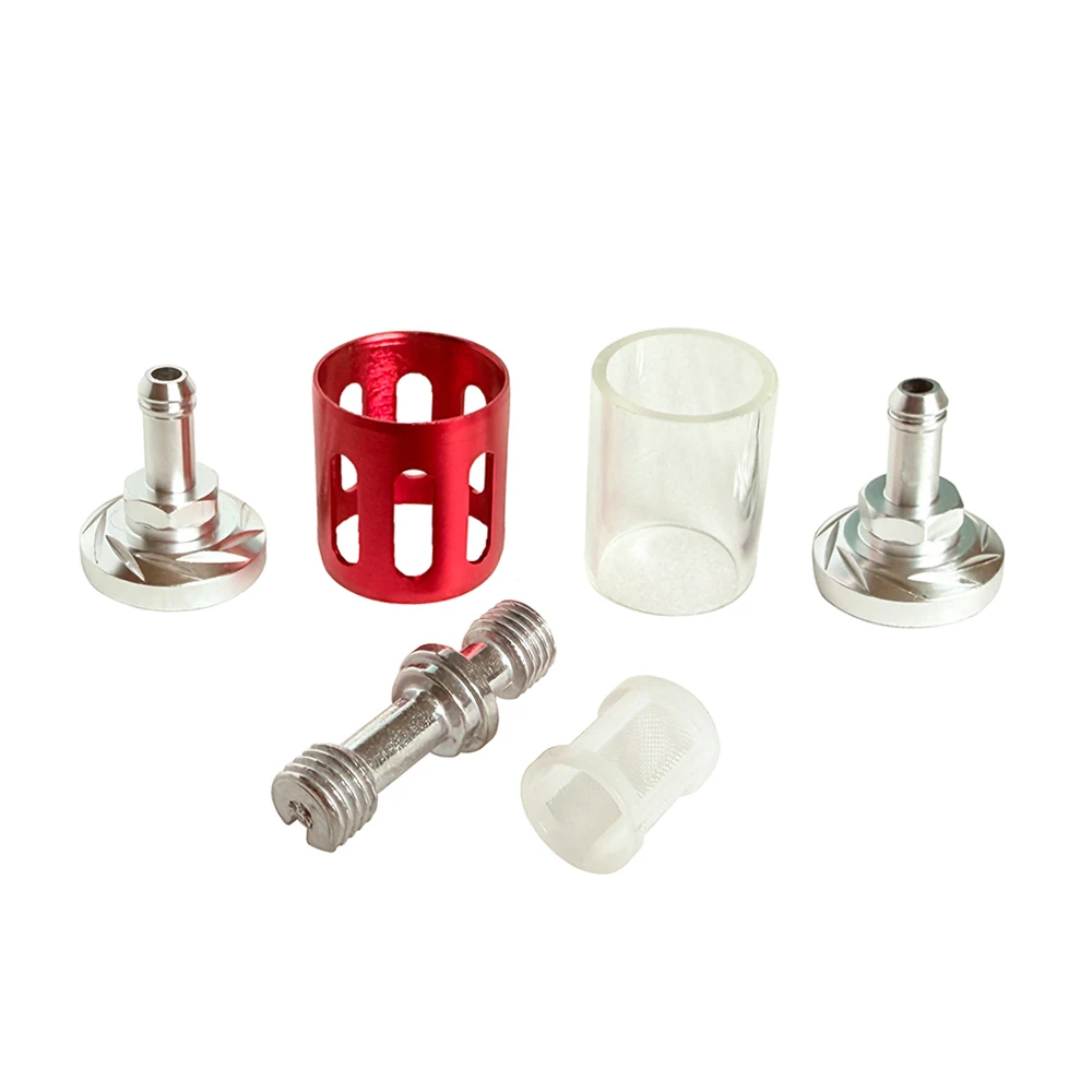 

8mm CNC Aluminum Alloy Glass Gas Fuel Gasoline Oil Filter Moto for Dirt Pit Bike 125/140/150/160cc CRF70 90 110 TTR100 110 KLX65