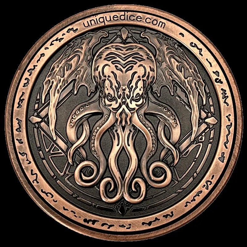 

Metal Dice Unique Embossment Pattern | Cthulhu Awakening & DND Theme | Role Playing Game Accessories Dragon and Dungeons Dice