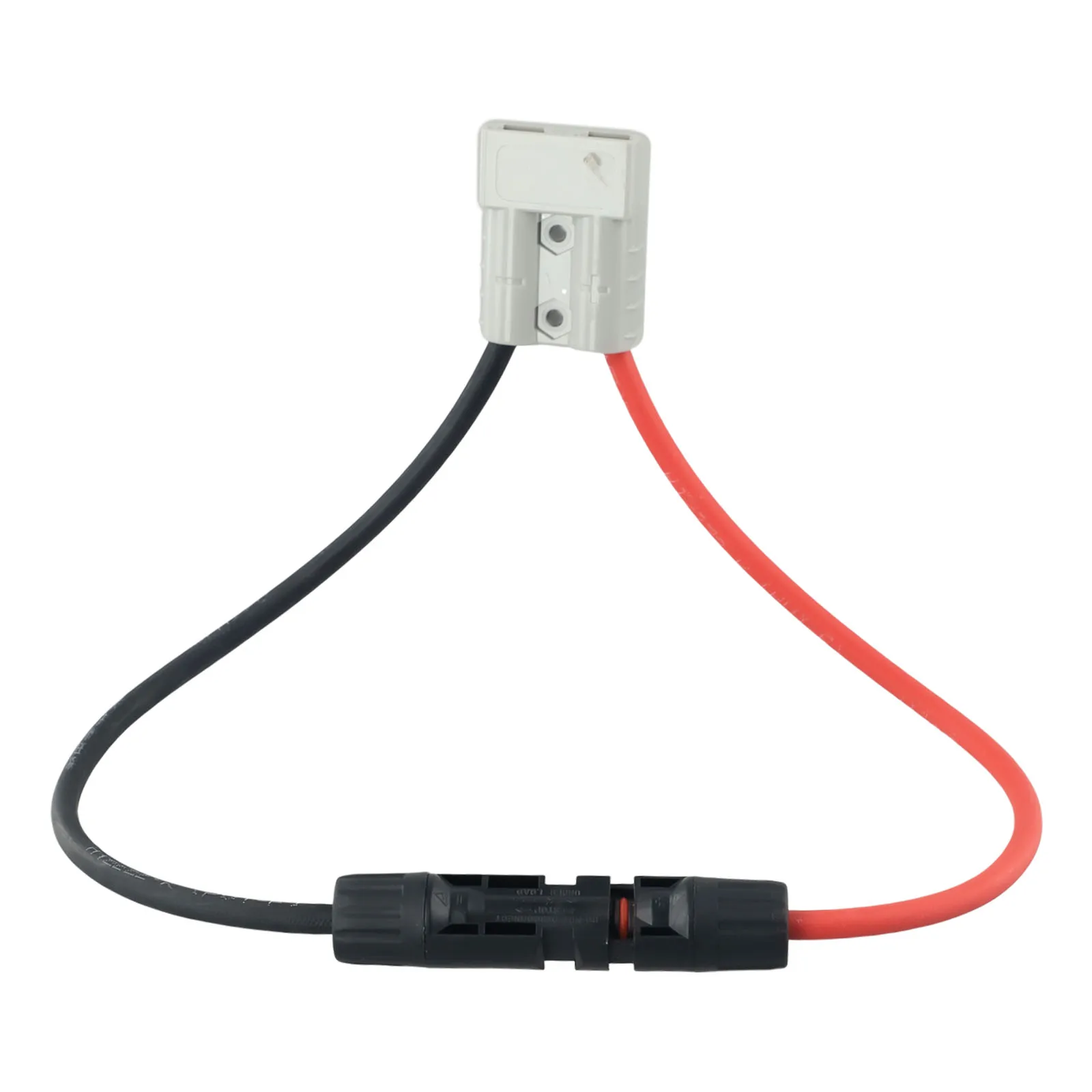 1pc Y Adaptor Connector 30cm 50 AMP Plug To Solar Panel Cable Pvc Y Adaptor Connector Charging Plug Power Adapter Connection