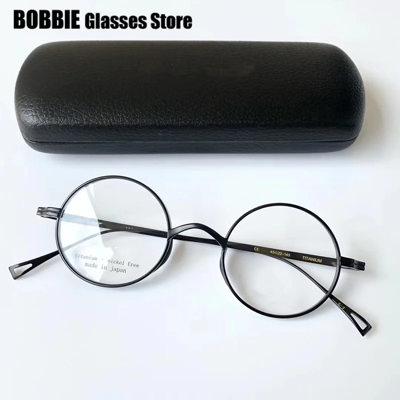 Pure Titanium Glasses Frame Men Retro Round Eyeglasses Women Eyewear Japanese Handmade Designer KMN99 Classics Thin Rim 2025 New