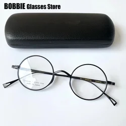 Pure Titanium Glasses Frame Men Retro Round Eyeglasses Women Eyewear Japanese Handmade Designer KMN99 Classics Thin Rim 2026 New
