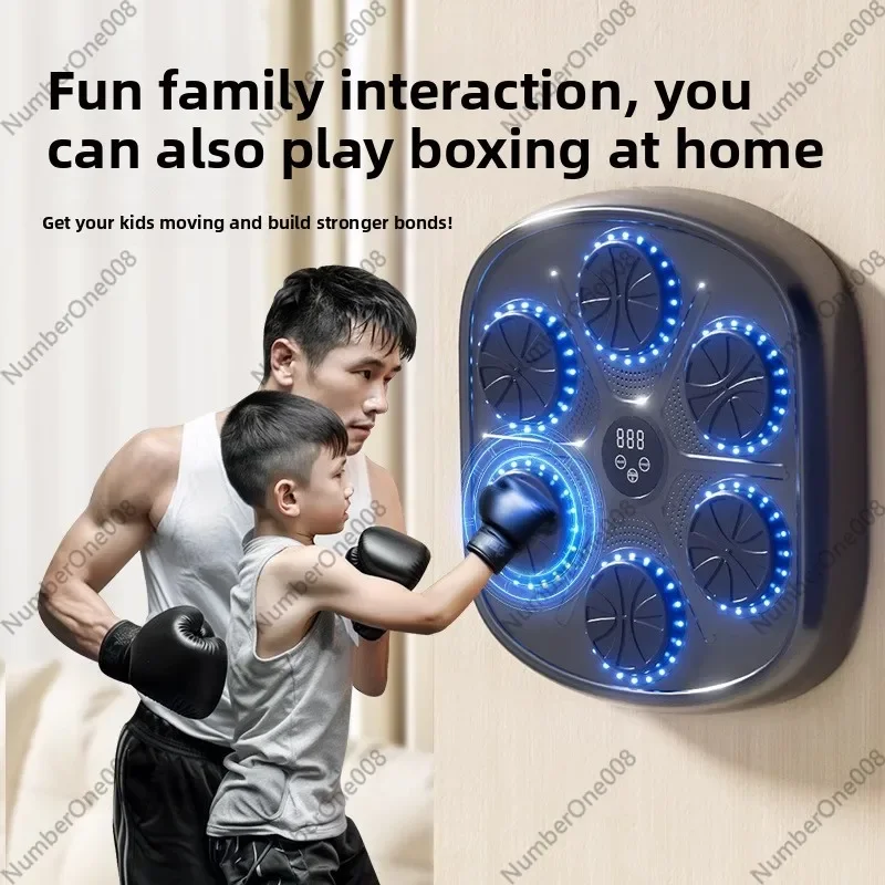 Bluetooth Music Boxing Target, Wall Mounted Punching Pad for Kids, Home Electronic Boxing Training Equipment
