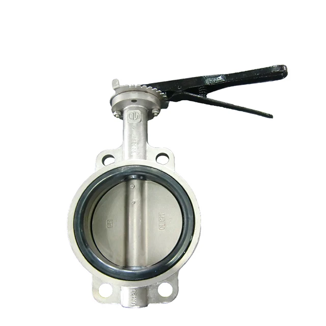 5211 worm gear hand wheel wafer type ss 316 butterfly valve