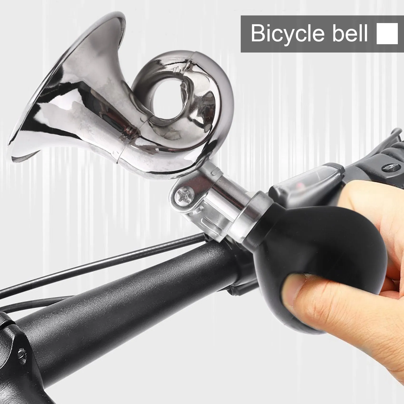 CYGJ-Non-Electronic Trumpet Loud Bicycle Cycle Bike Bell Vintage Retro Bugle Hooter Horn Silver - view 4