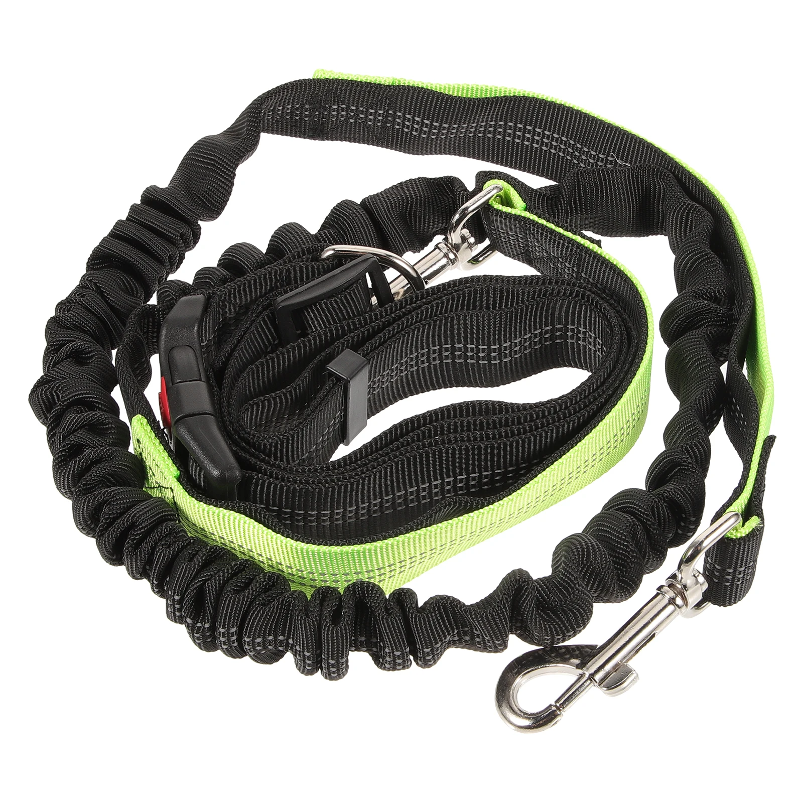 

Dog Leash Medium Black Green Sports Traction Rope H Free Walking Running Pet Belt Reflective Stitches Evening Morning