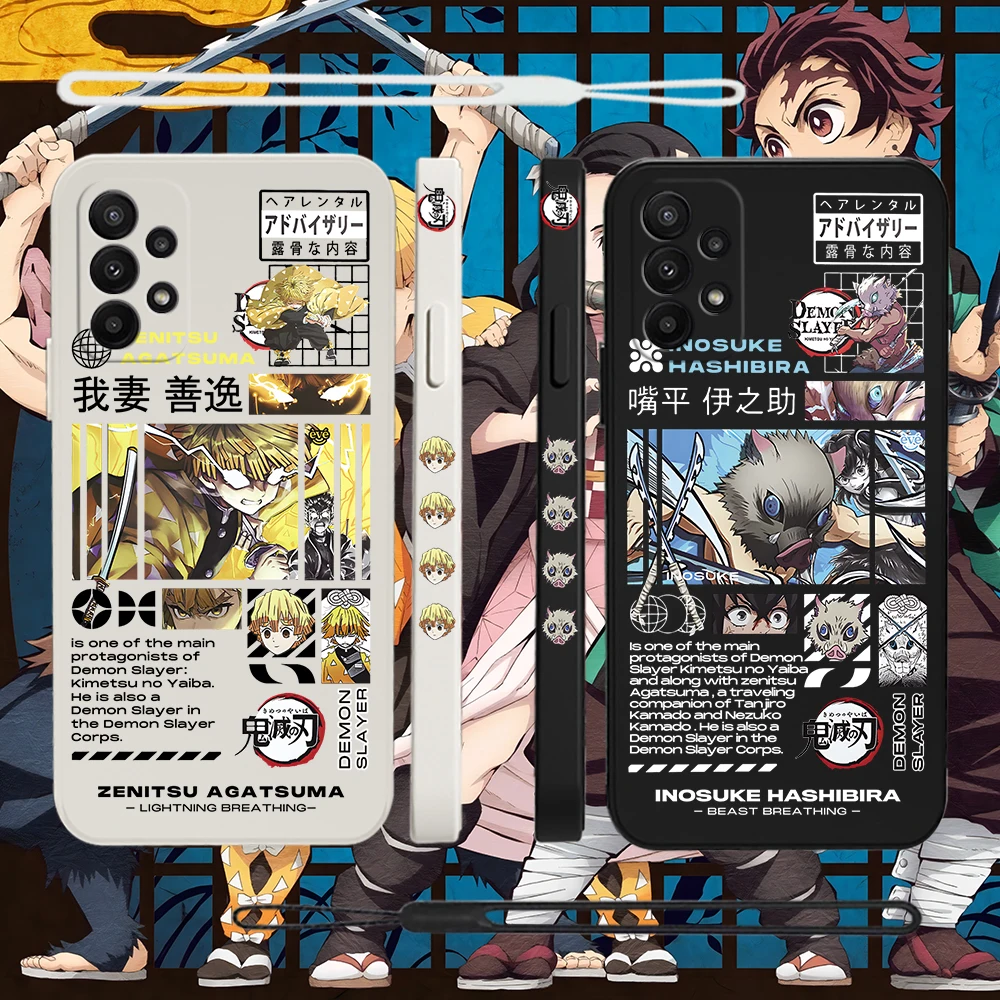 

Demon Slayer Agatsuma Zenitsu Hashibira Inosuke Case For Samsung A54 A34 A73 A53 A33 A23 A03 A04 A72 A52 A32 A22 A71 A51 4G 5G