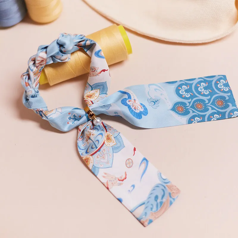 

Original Silkworm Silk Long Scarf Silk Scarf Hanfu Headband