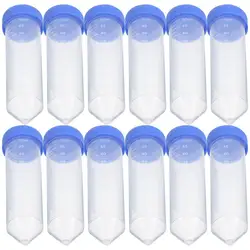 50/25PCS Provette per centrifuga coniche con tappo a vite Provette a testa appuntita Provette per centrifuga in polipropilene Bottiglie per fiale campione 50ml