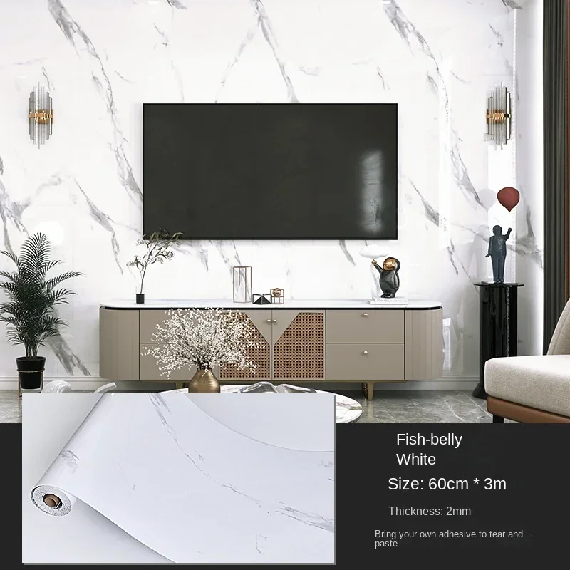 marble imitation tiles Self-adhesive Waterproof Moisture-proof and Moldy Resistant Stickers Home Living Room Wall Decoration