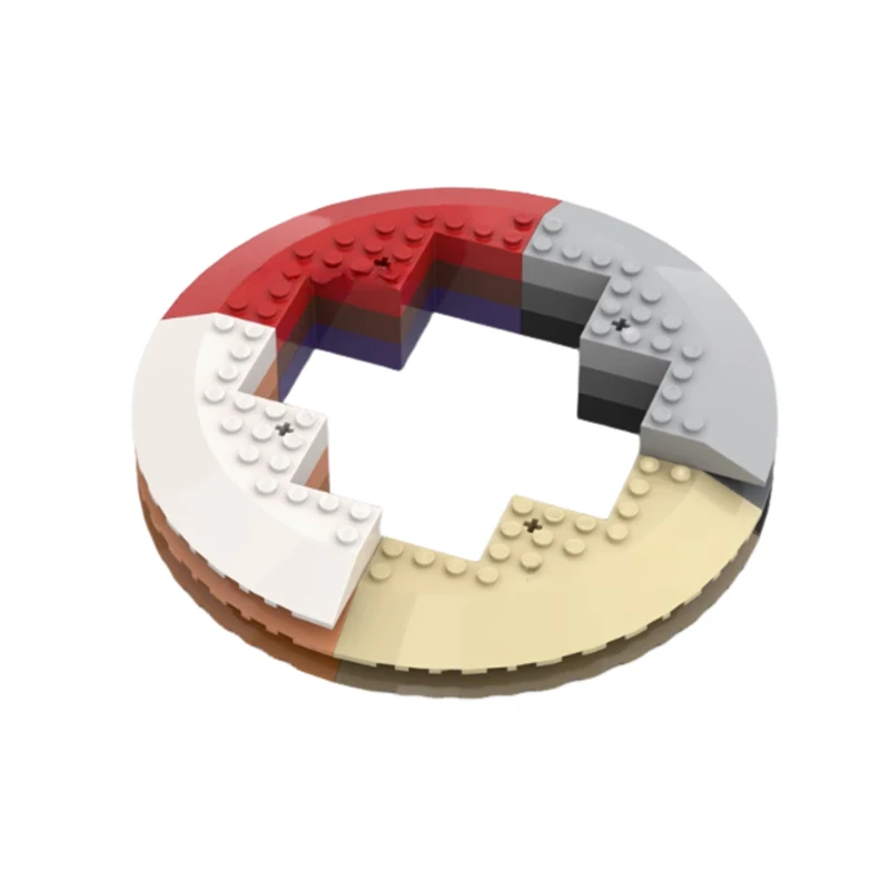 

5pcs MOC compatible 58846 building block accessories 10x10 inclined circular corner DIY creative construction children's toys