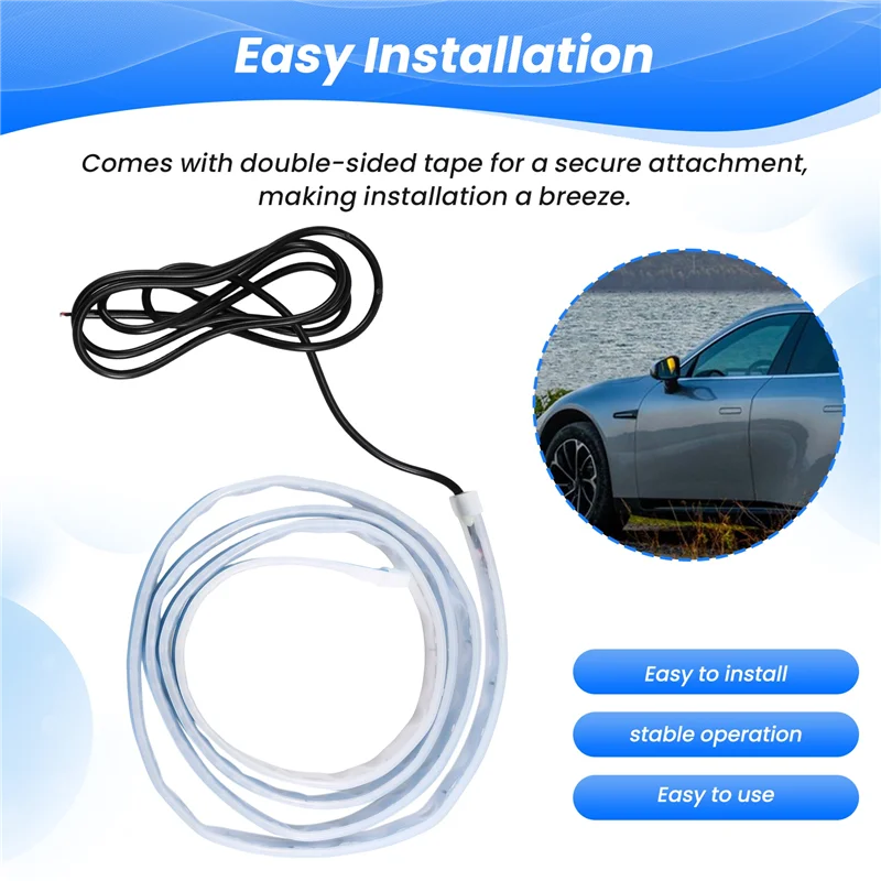 ABXN-White ضوء سيارة هود شرائط مصباح 12 فولت بدء تشغيل المسح الضوئي الإضاءة أضواء القيادة مقاوم للماء سيارة لتقوم بها بنفسك مصباح اختراق النيون